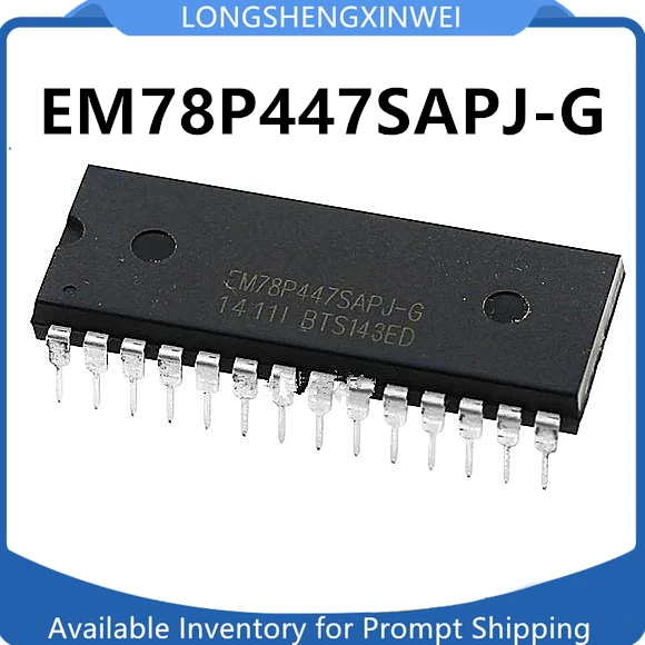 1PCS EM78P447SAPJ-G EM78P447SAPJ DIP28 New  Chip Original