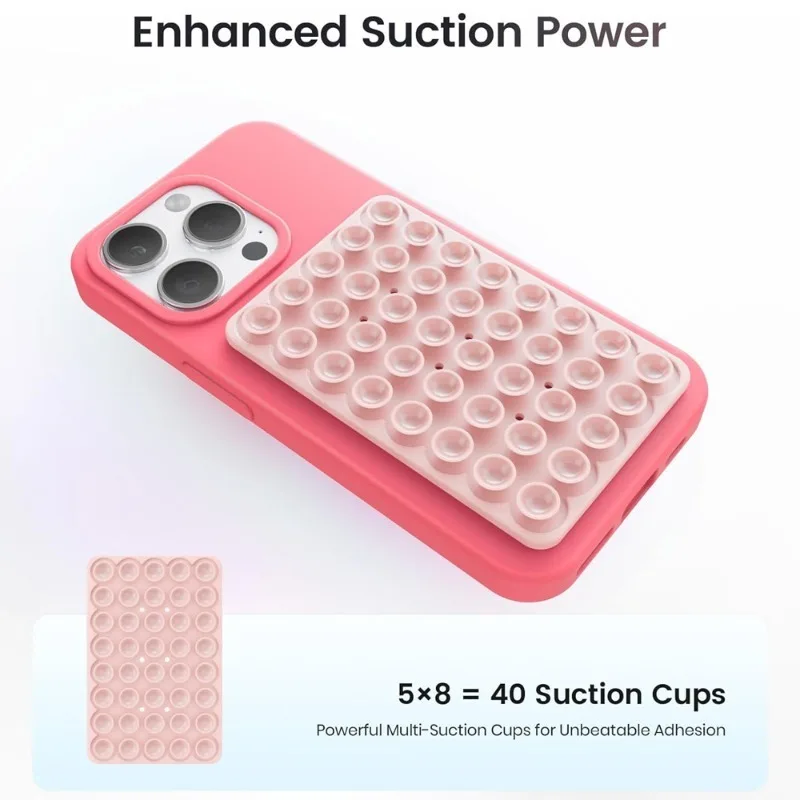 Silicone Suction Phone Holder Mat Multifunctional Suction Cup Wall Stand Square Anti-Slip Single-Sided Case Mount Back Sticker