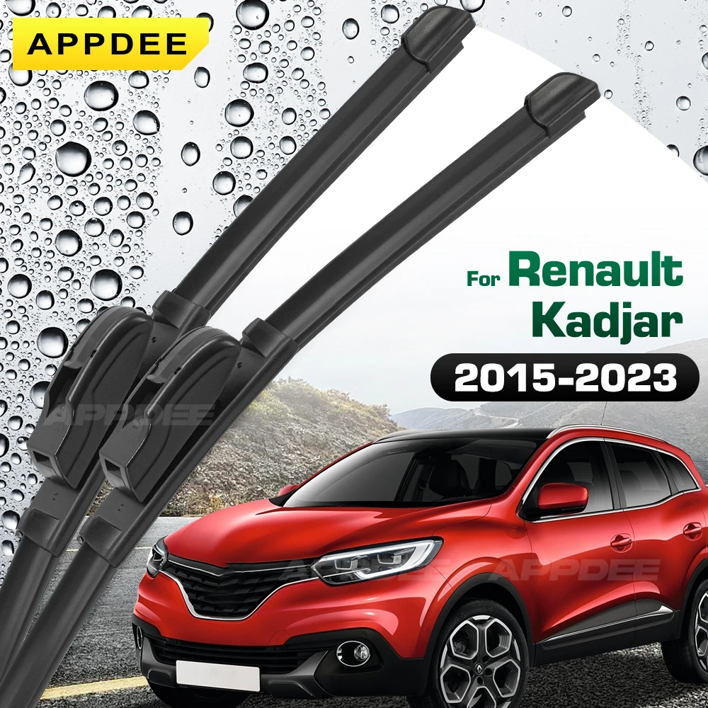 

APPDEE для Renault Kadjar 2015-2023, силиконовые и резиновые щетки стеклоочистителя, щетки для лобового стекла, оконные щетки