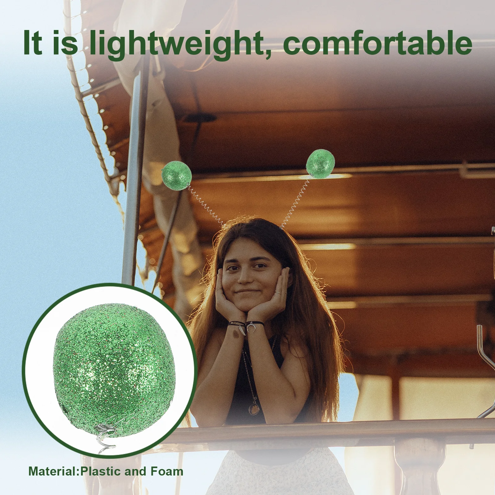 

5Pcs Fashion Headband with Ball Creative Hair Accessories Lightweight Comfortable for Women Party Festival Photo Prop Use