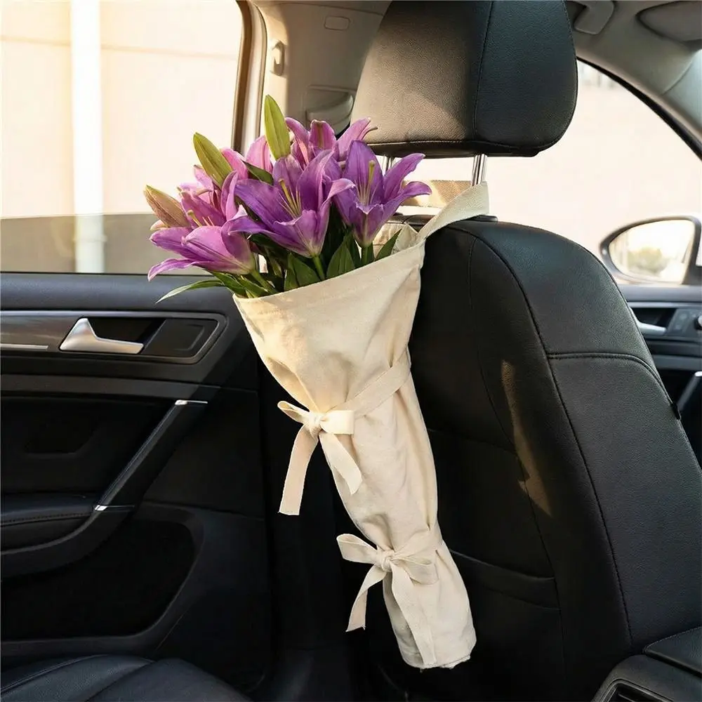 

Thickened Flower Wrapping Bag Handmade Hanging Flower Cloth Tote Reusable Portable Bouquet Packaging Bags Birthday Wedding