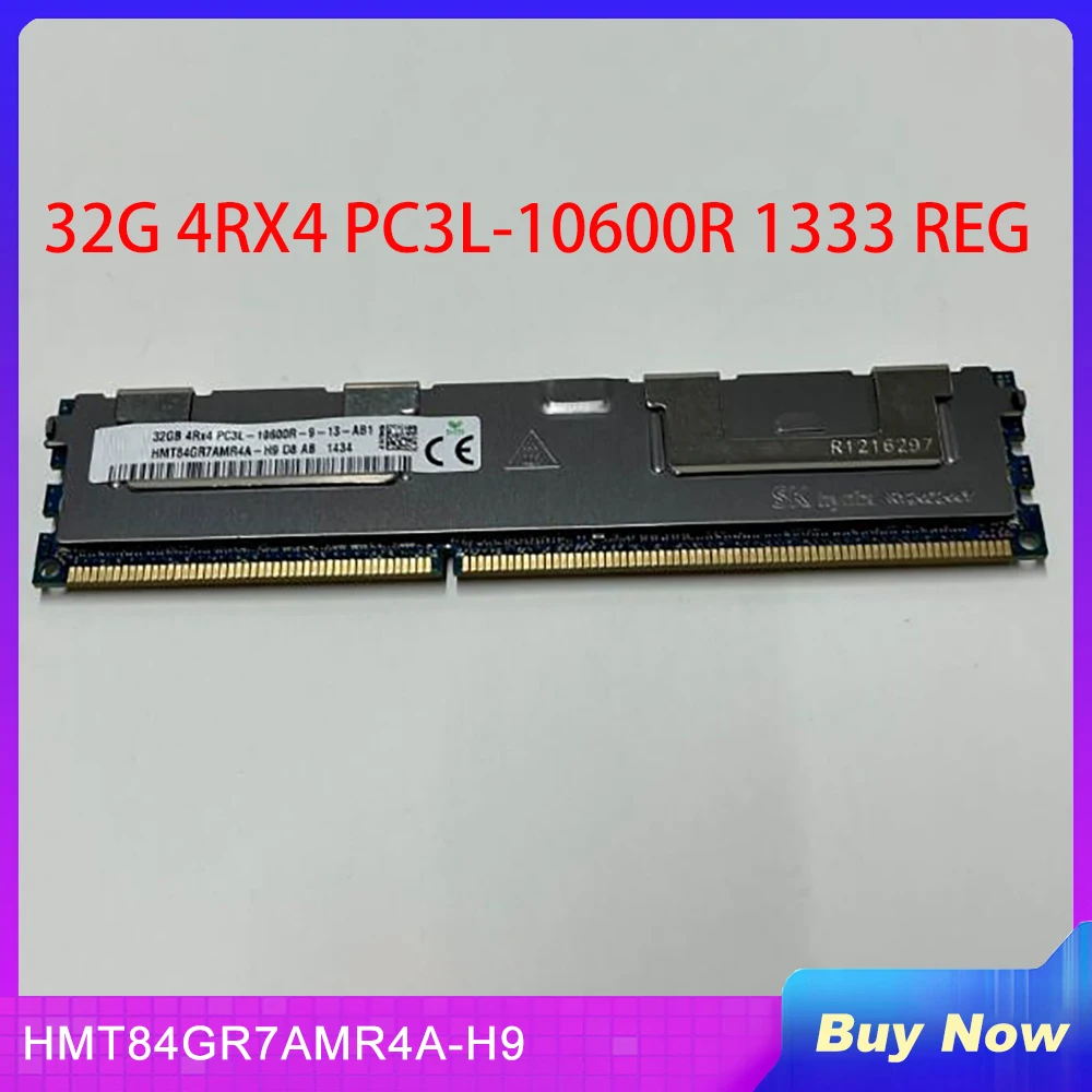 

1 PCS 32G 4RX4 PC3L-10600R 1333 REG For SKhynix Server Memory HMT84GR7AMR4A-H9