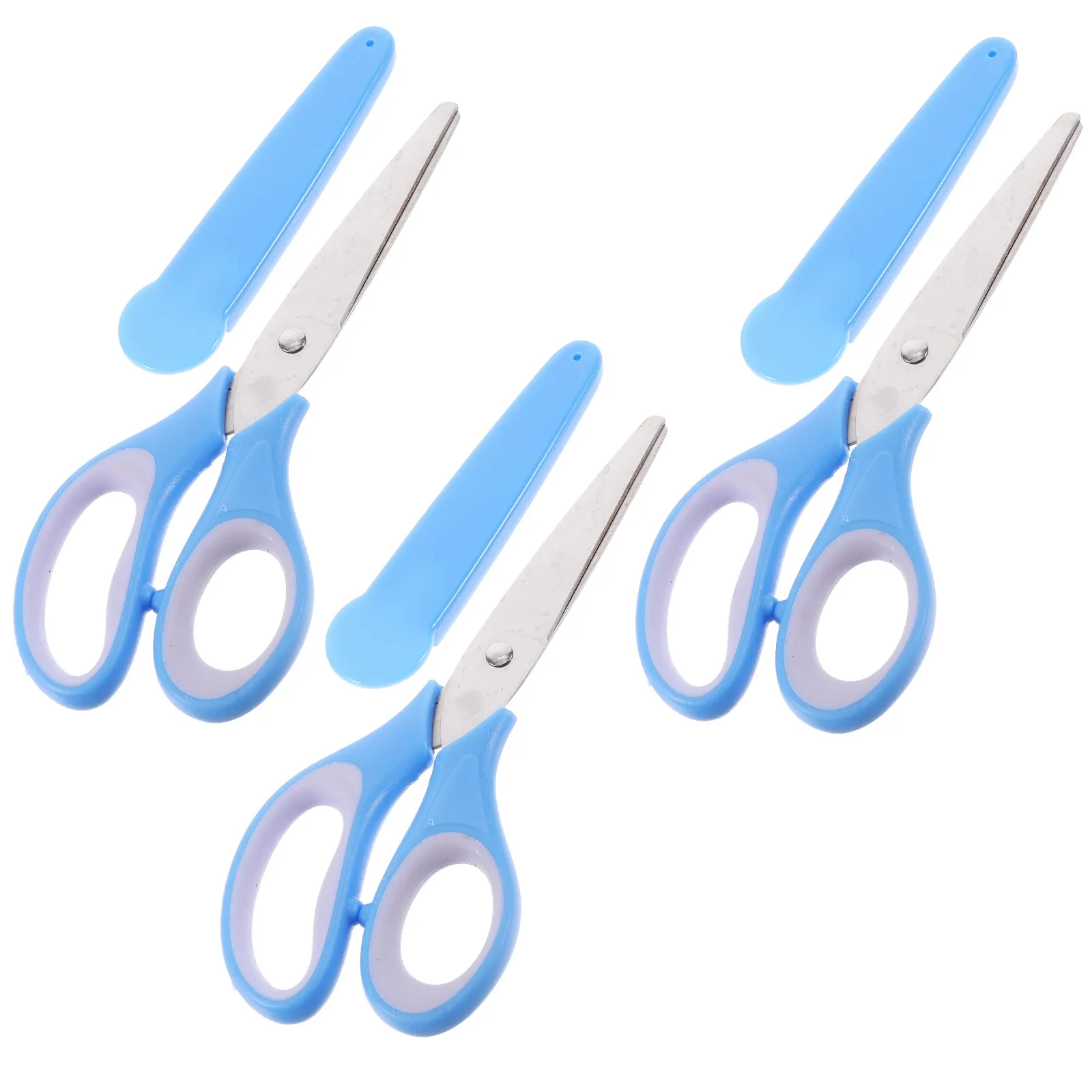 3pcs-safety-scissors-set-handcraft-stainless-steel-scissors-for-school-small-round-head-crafting-tools