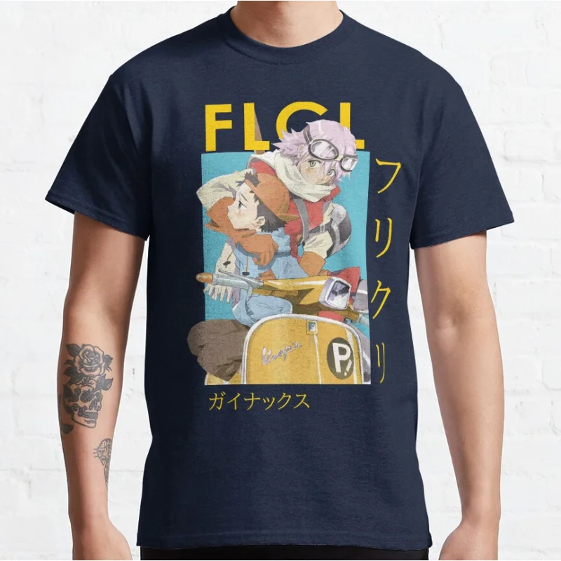 

Japan punk manga FLCL Guitar FLCL Fooly Cooly Haruko Naota Card Graphic T Shirts large size Adult S-6XL 100% cotton printed tops