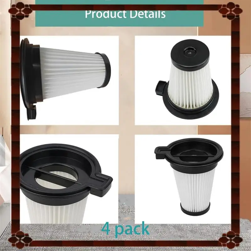 

24-Hour Delivery Vacuum Filters For Wyze Cordless Vacuum Cleaner Accessories Kit 4 Pack Filters And 1 Cleaning Brush