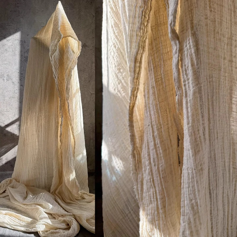 Bej Kahve Rengi Düz Renk Pilel - Linen Fabric Natural incelemesi ve fiyatı