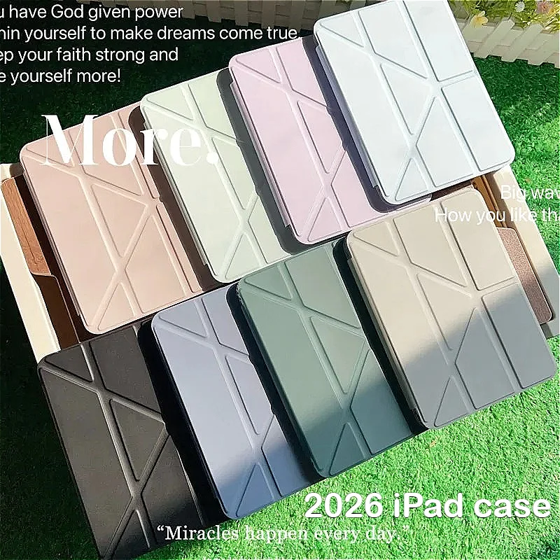 

Solid Color Simplicity Tablet Case for IPad A19 12th Air8 M4 Pro 5/6/7/8/9th 10th 11th A16 Mini 8.3 10.2 10.5 10.9 11 13 " Cover