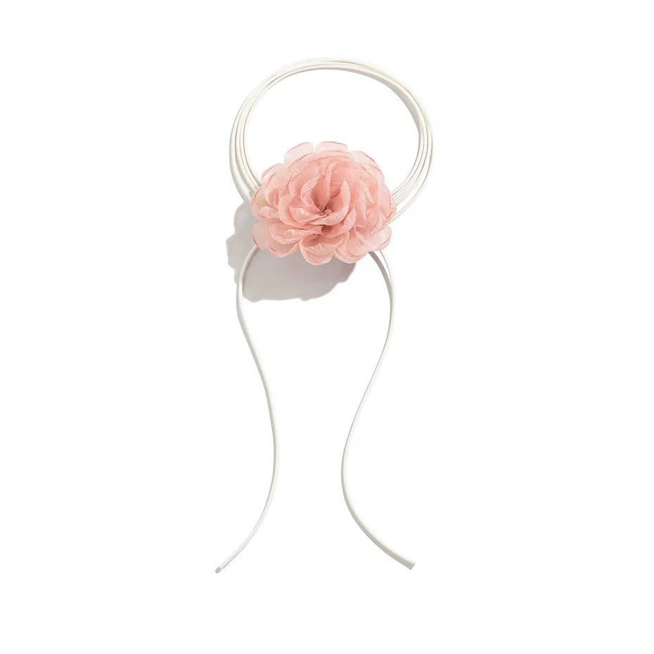Übertriebene elegante große Rose Blume Schlüsselbein Kette Halskette für Frauen kpop sexy romantische verstellbare Seil Halsreif y2k Accessoires – Detail 19