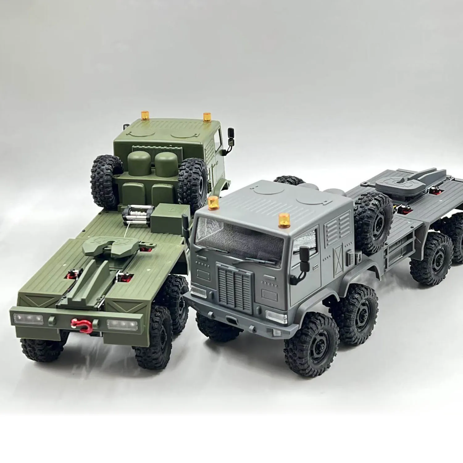 

8*8 RTR 1/18 Радиоуправляемый военный грузовик RC Внедорожник 280 Матовый двигатель Пятая колесная лебедка Металлический крючок Все колеса рулевого управления