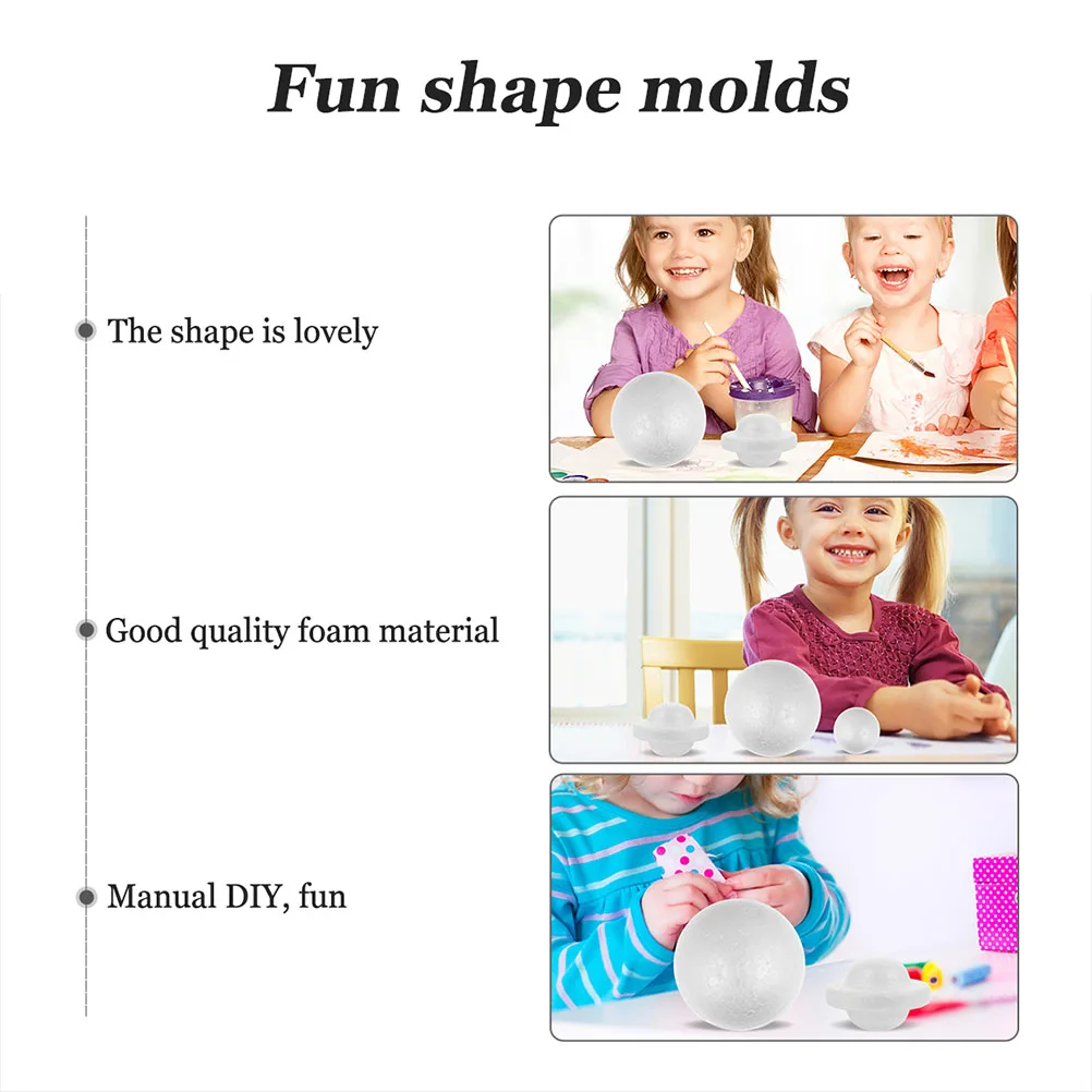 

3 Sets Foam Ball Craft Kit Unfinished Solar System Diy Ornament For Kids Children Handicraft Modeling Diy Solar System Crafts