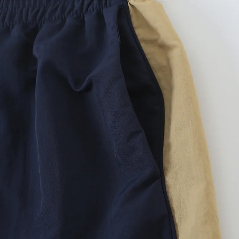 Kontrastierter Sportanzug für Damen, Freizeitanzug mit Stehkragen, Reißverschluss, Kordelzug, Mantel und weit geschnittener Hose, Herbst-Outfit 2026 für Frauen – Detail 5