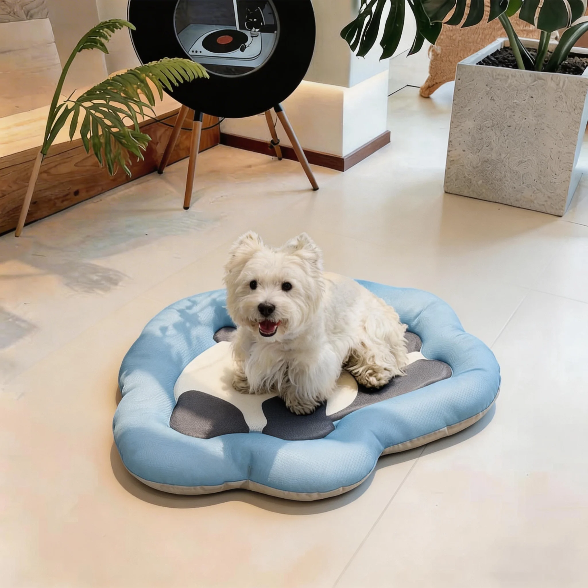 ペット用ベッドパッド-噛みつき防止-通気性-夏用クールアイスマット-猫用ベッド-取り外し可能-毛がくっつかない-ソフトで快適なクッションマット