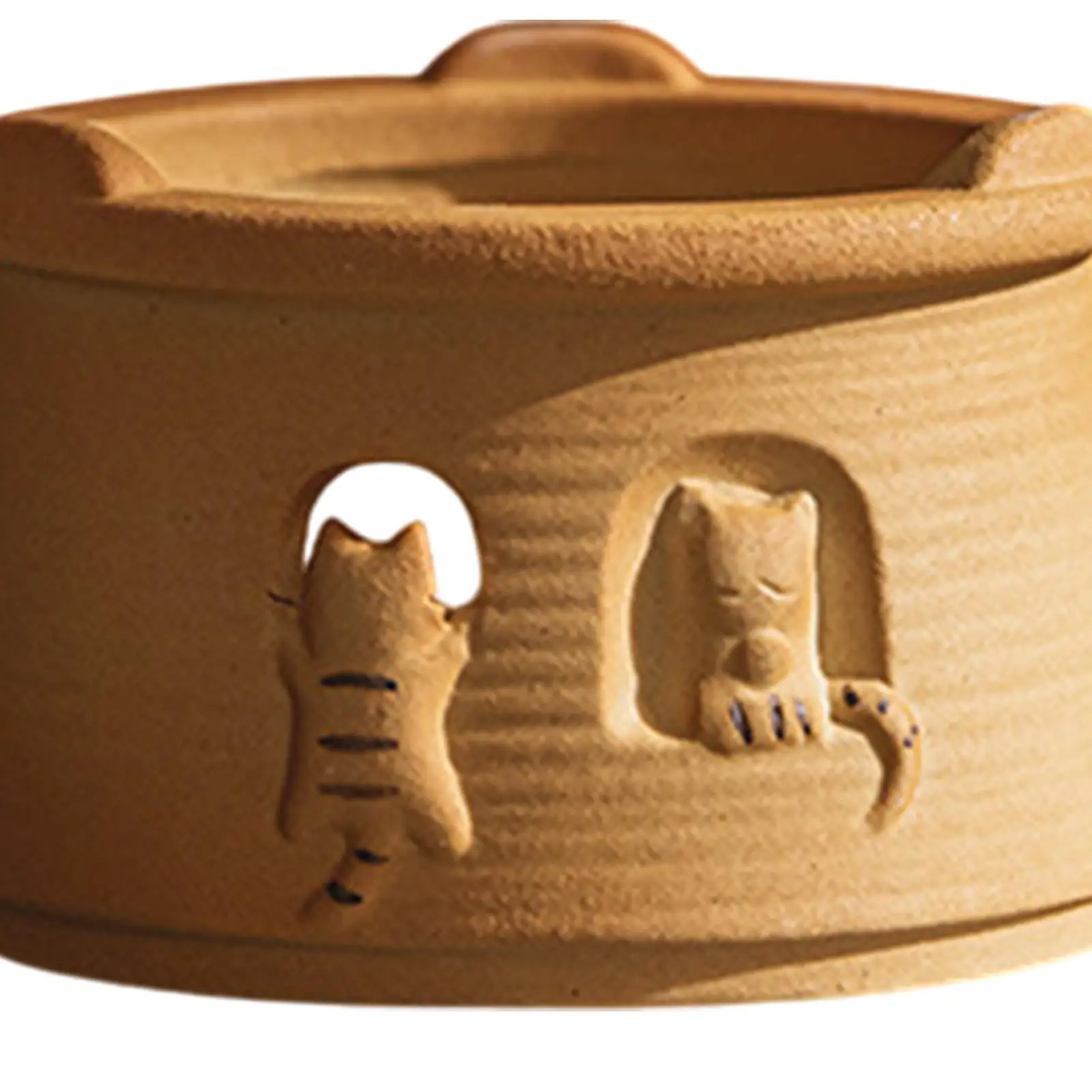 Cat Design Ceramic Teapot Heating Base Candle Holder Tea Pot Insulation Stand for Courtyard Balcony Hotel