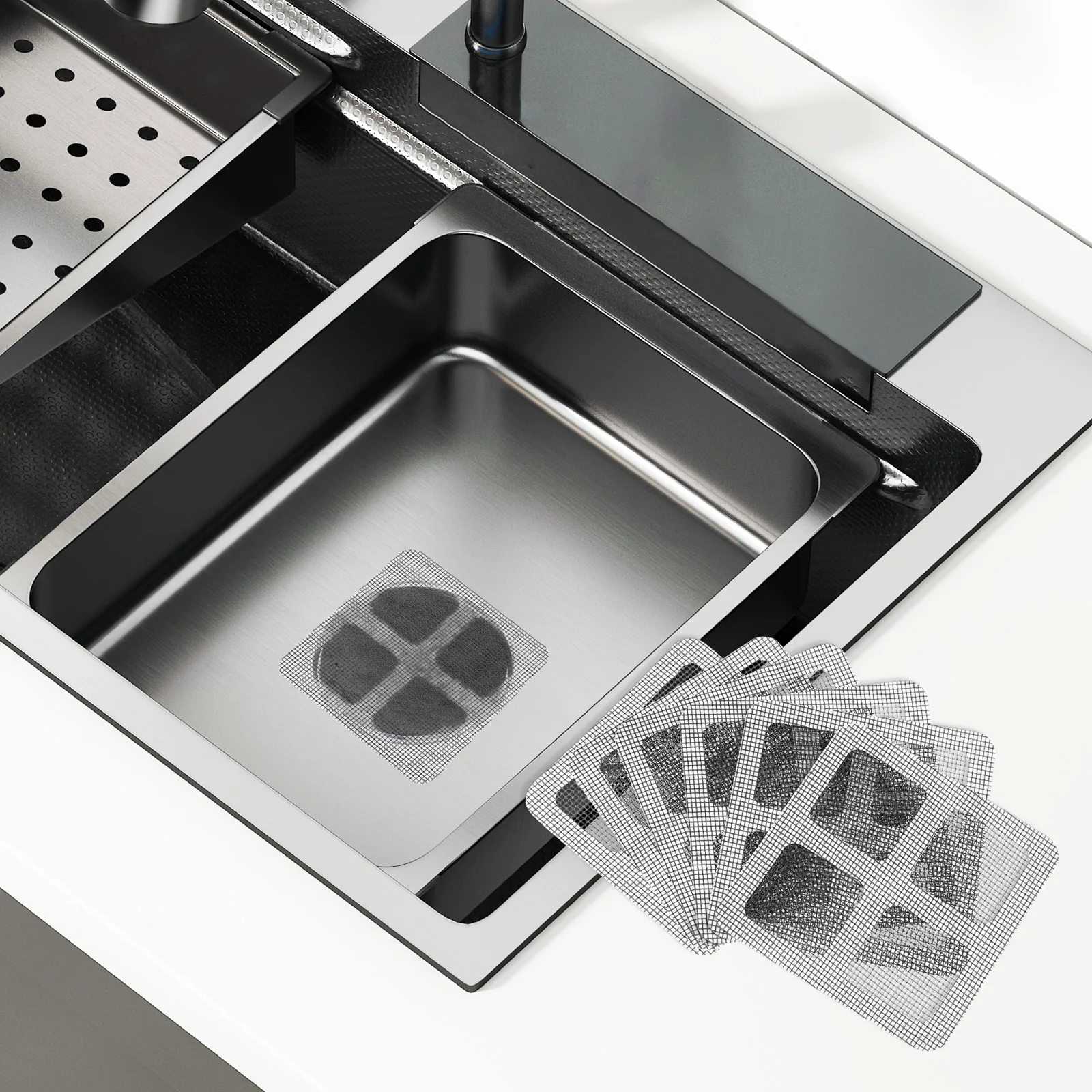 

40Pcs Adhesive Floor Drain Hair Catcher Mesh Screen Disposable Shower Drain Covers Filter Sticker Prevention Clog Bathroom Use