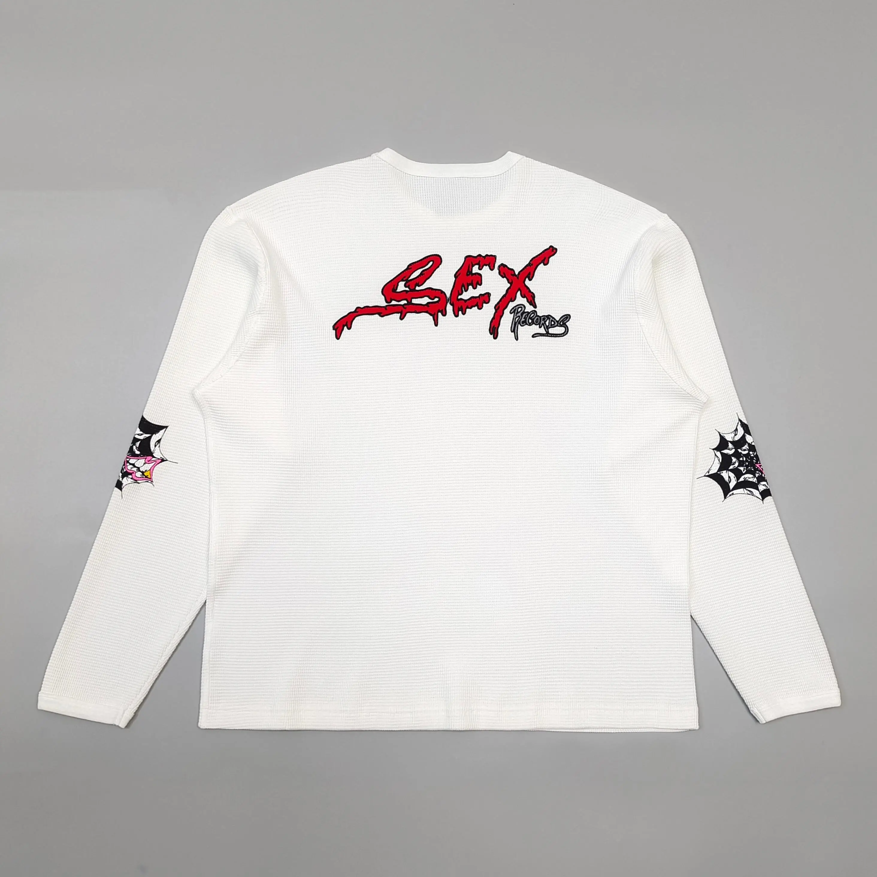 Matty Boy Anti Promo Two-Sleeve Spider Web Waffle White Long Sleeve T-Shirt