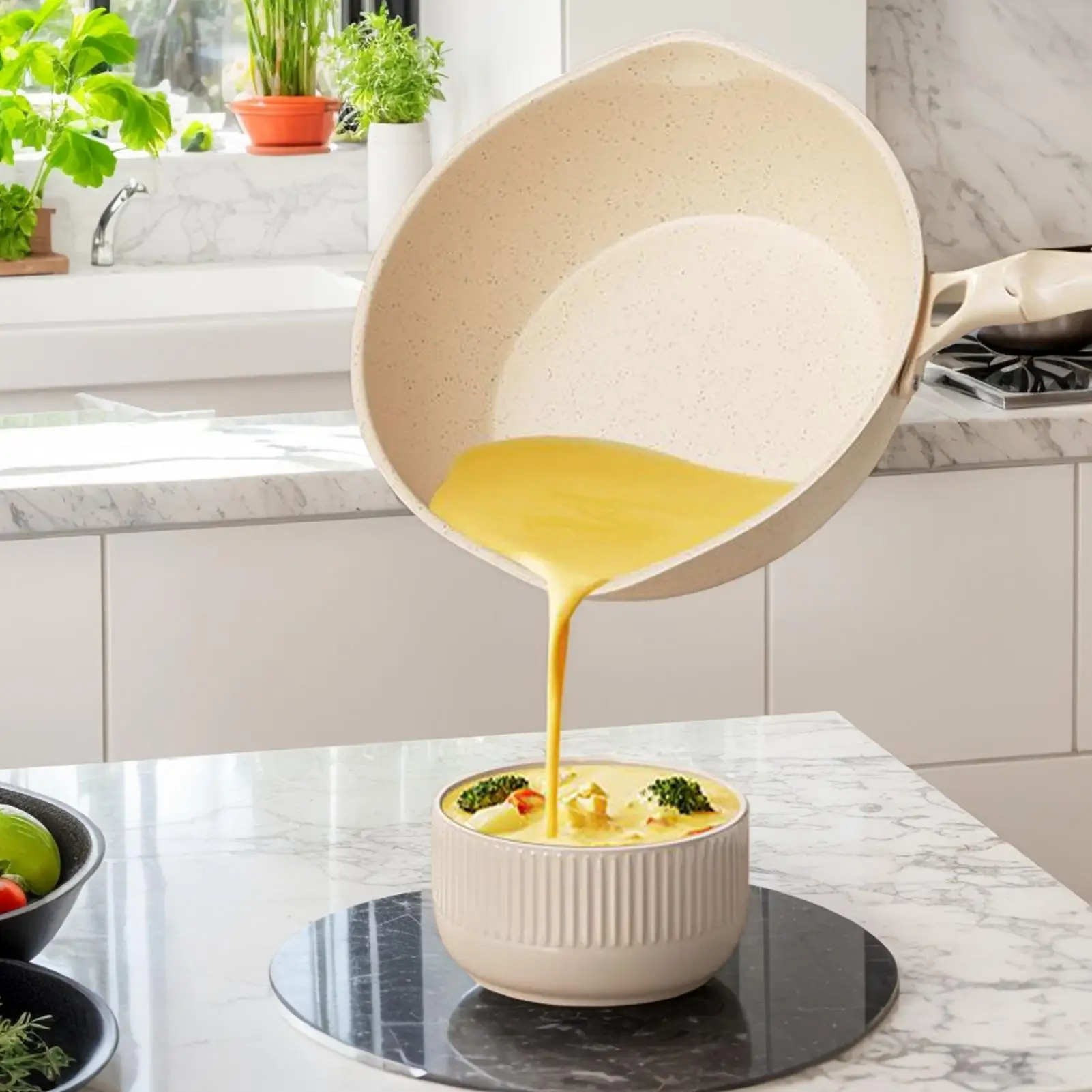

Cooking Skillet Nonstick Healthy Coating Omelette Skillet Versatile Kitchen Cooking System Accessories For Restaurant Outdoor