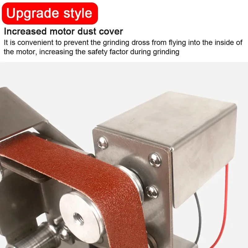 حزام ساندر 110 فولت/220 فولت ماكينة طحن وتلميع كهربائية صغيرة القاطع حواف مبراة طاحونة متعددة الوظائف مع حزام 10 قطعة
