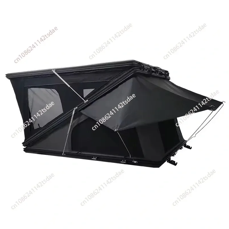 Z-Shaped Aluminum Hard Shell Roof Tent, Waterproof Oxford Cloth Large Space Camping Shelter Without Mattress