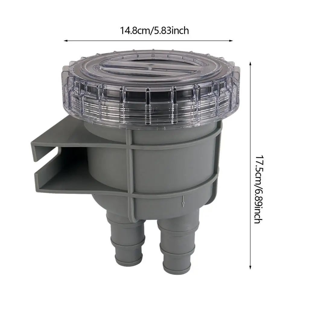 

Фильтр для неочищенной воды с прозрачной крышкой, корзина для морского забора воды, антикоррозийный, для судовых систем водоснабжения