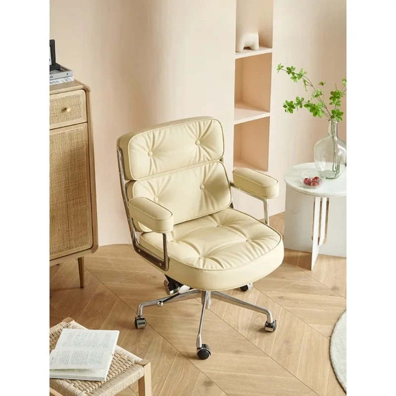 Simplicity Design Office Chair Luxurious Leather Computer Gaming Chair Meeting Vanity Silla De Escritorio Office Furniture LVOC