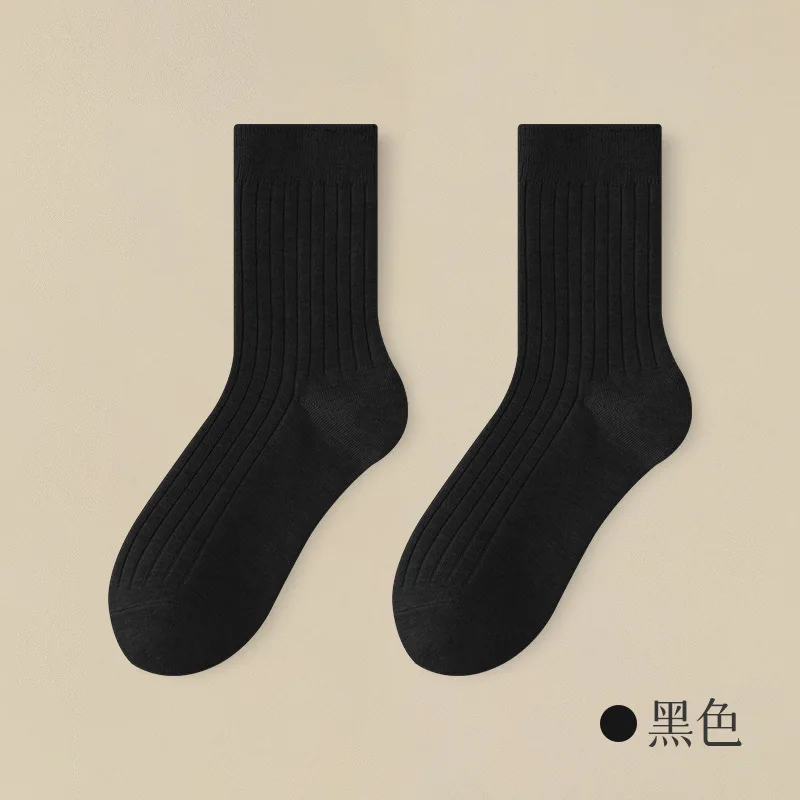 تسليم جديد طالب الشباب الجوارب الخريف الشتاء أزياء Soild الأعمال شهم الأولاد جورب سميك 5 زوج/الوحدة المراهقين #2
