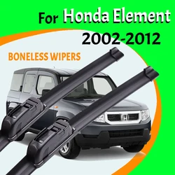 Honda Element 2002-2012 블랙 자동차 와이퍼, U형 부드러운 고무, 뼈없는 HD 저소음 내구성 자동차 와이퍼, 20 인치 + 20 인치