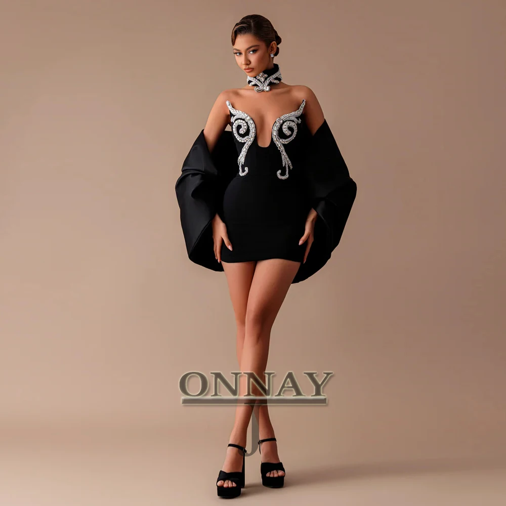 

Customized Classic Strapless Homecoming Dresses Short Saudi Arabric Bespoke Cocktail Prom Party Gown for Women Vestidos De Noche