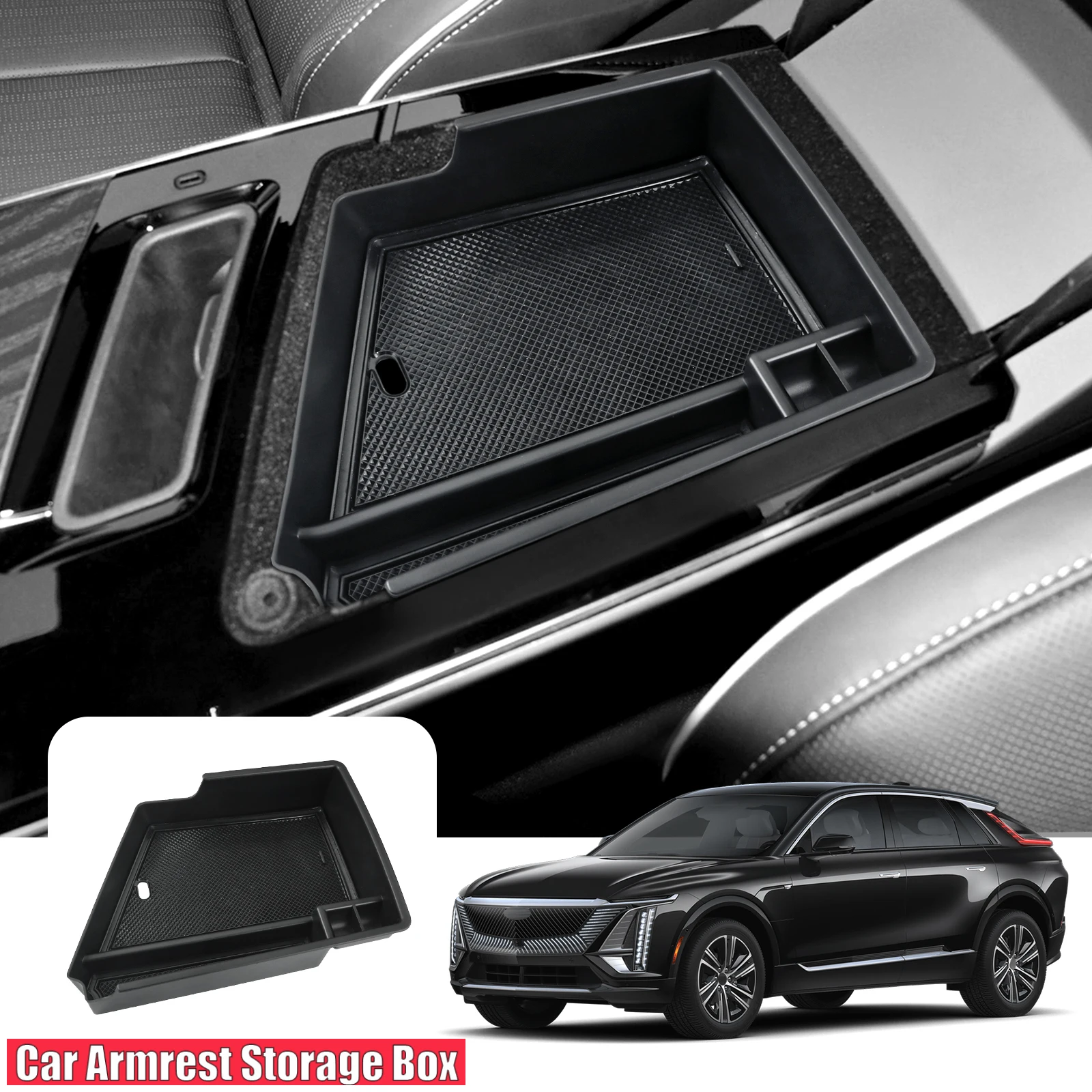 

Car Central Control Armrest Box for 2023 Cadillac Lyriq Luxury RWD / AWD Auto Storage Interior Cadillac Lyriq Accessories