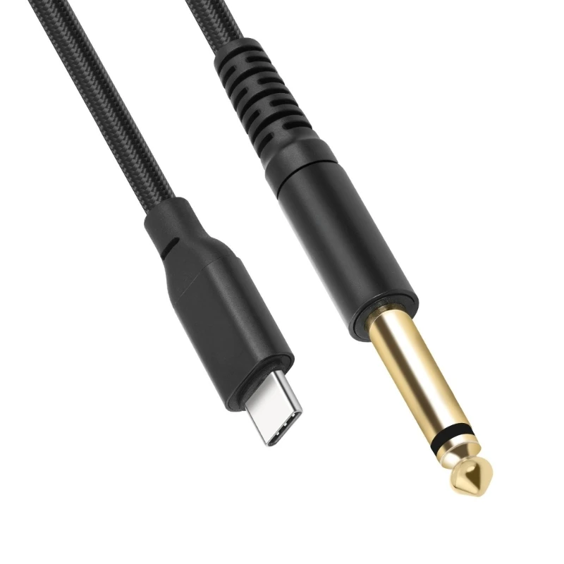 Câble stéréo Type C à 1/4 pouces, 6.35mm, pour amplificateurs, mélangeurs d'écouteurs