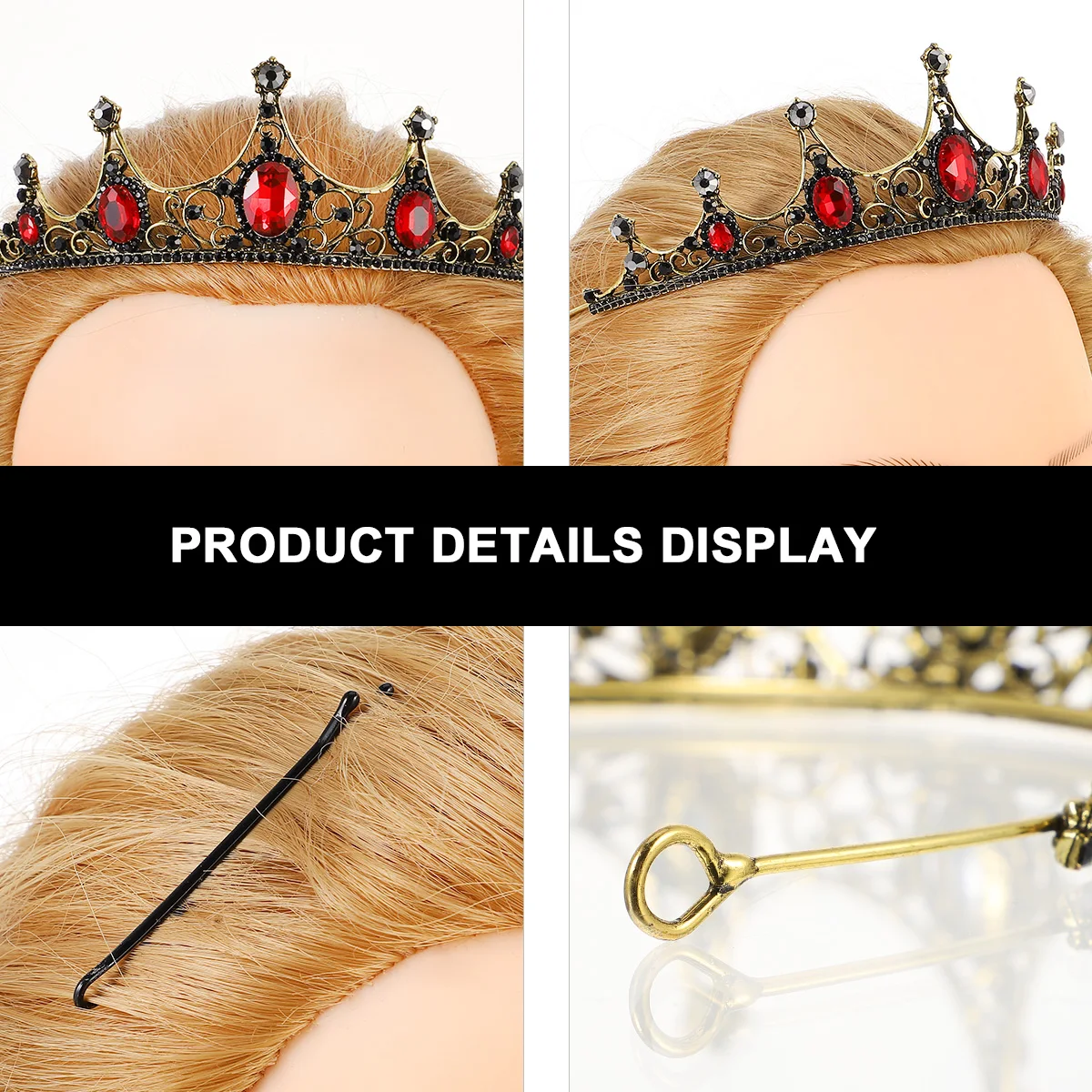 

Crown Headband Rhinestones Headdress Headpiece Make up Wedding Headwear Women Alloy Bride Bridesmaid Hair Decoration The