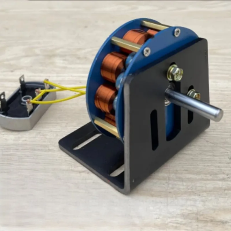 Low Speed Wind Hydraulic Disc Type Pure Copper Wire Generator 12V24V48V60V72V Strong Magnetic DC Hand Cranked Shaft Diameter 8mm