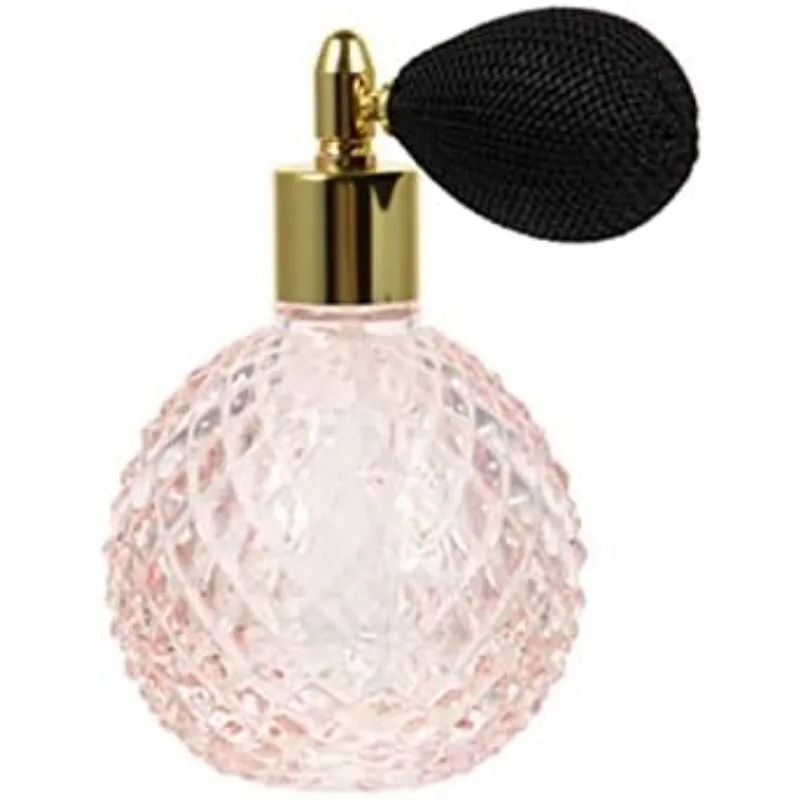 100ml Empty Cosmetic Container Mini Refillable Spray Bottles Portable Vintage Crystal Glass Perfume Bottle with Airbag Atomizer