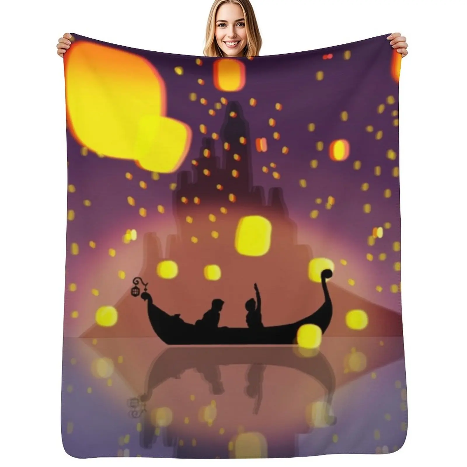 Tangled I See the Light Throw Blanket valentine gift ideas Cute Shaggy Beautifuls Furry Soft Plush Plaid Blankets