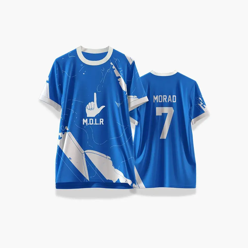 Hot Selling Morad MDLR Printed Jersey Outdoor Training Breathable Quick-Drying Top Men's And Women's Stylish Crew Neck T-Shirt