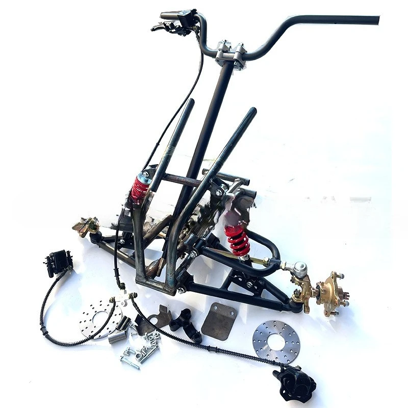 ATV self-made four-wheeled motorcycle kart accessories, modified ATV front axle front frame disc brake suspension rocker arm