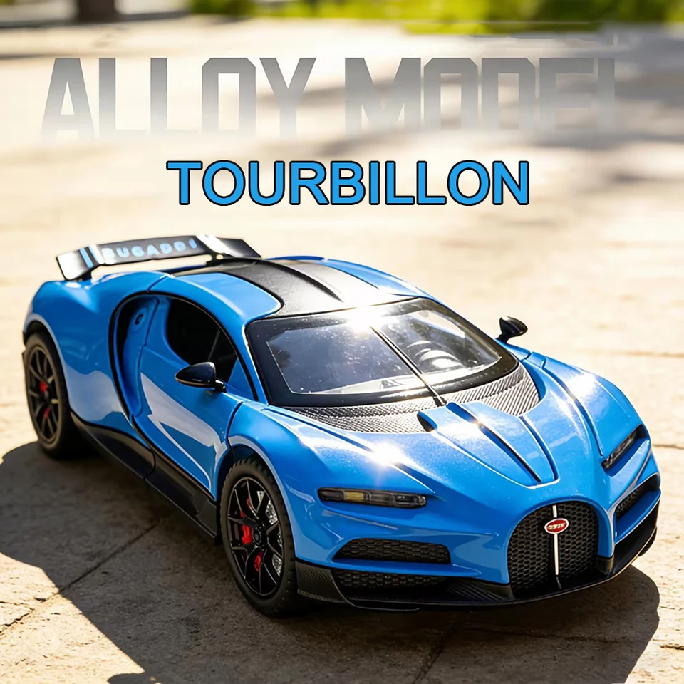 1:24 Bugatti Tourbillon Toys Cars Models with Pull Back Light