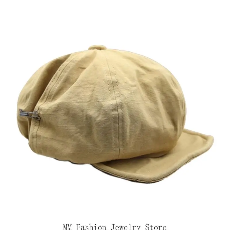 قبعات D0UB المصنوعة يدويًا، قبعة رسام جديدة للجنسين للفتيات، قبعة سائقة أجرة داكنة للترفيه في الهواء الطلق، إكسسوارات المرأة #5