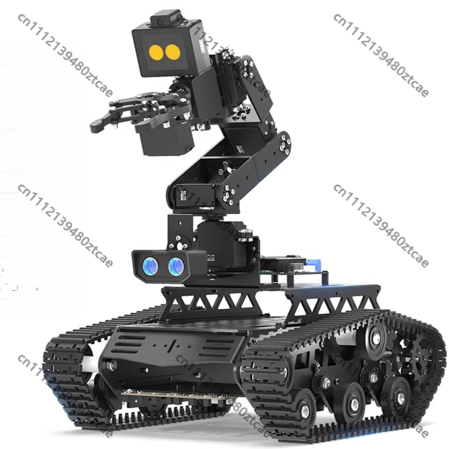 6DOF Robotic Arm Tracked Robot Car AI Vision Line Tracking Obstacle Avoidance Robotics Kit