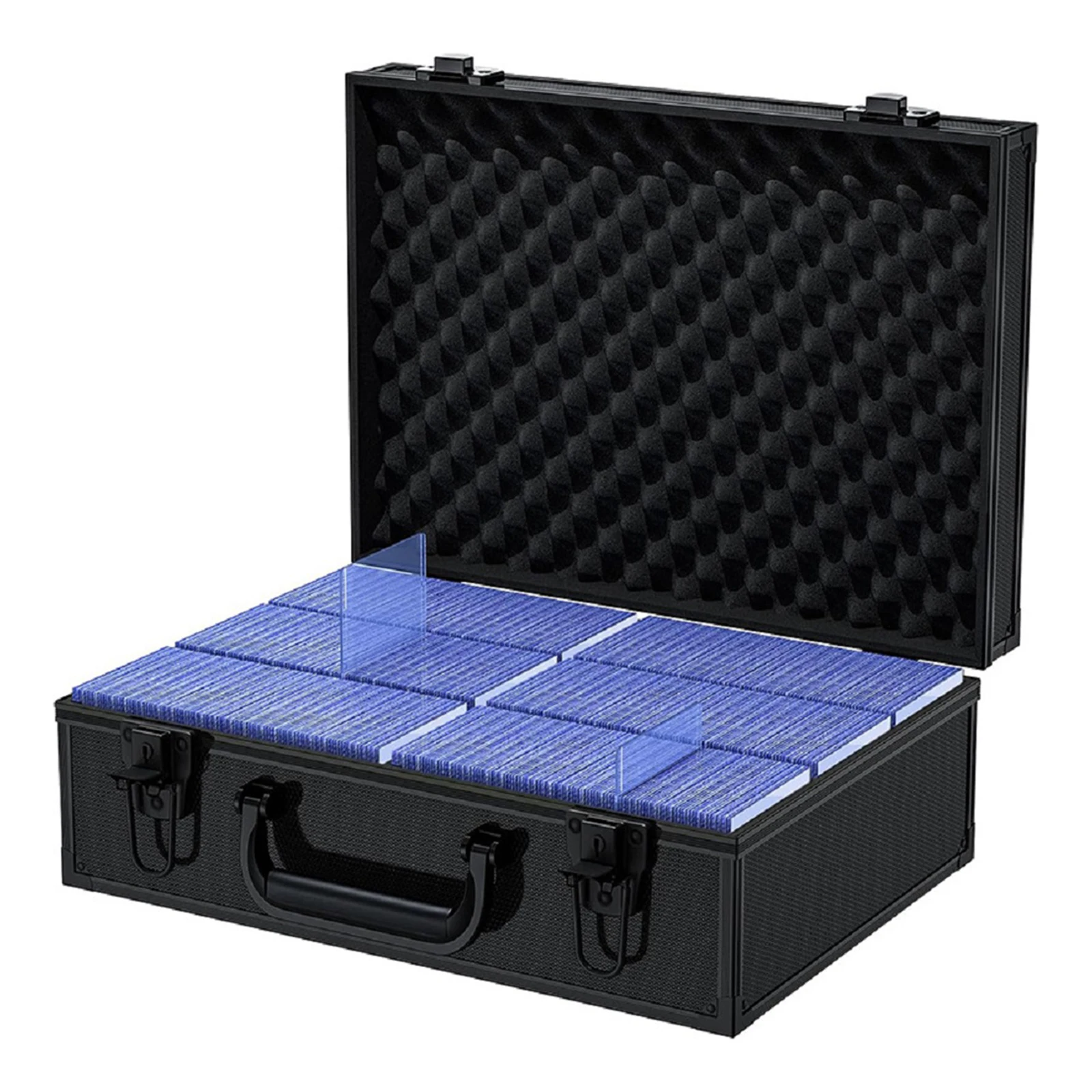 

Коробка для коллекционных карт с 6 разделителями, противоударный пылезащитный футляр-органайзер для игровых и бейсбольных карт для детей