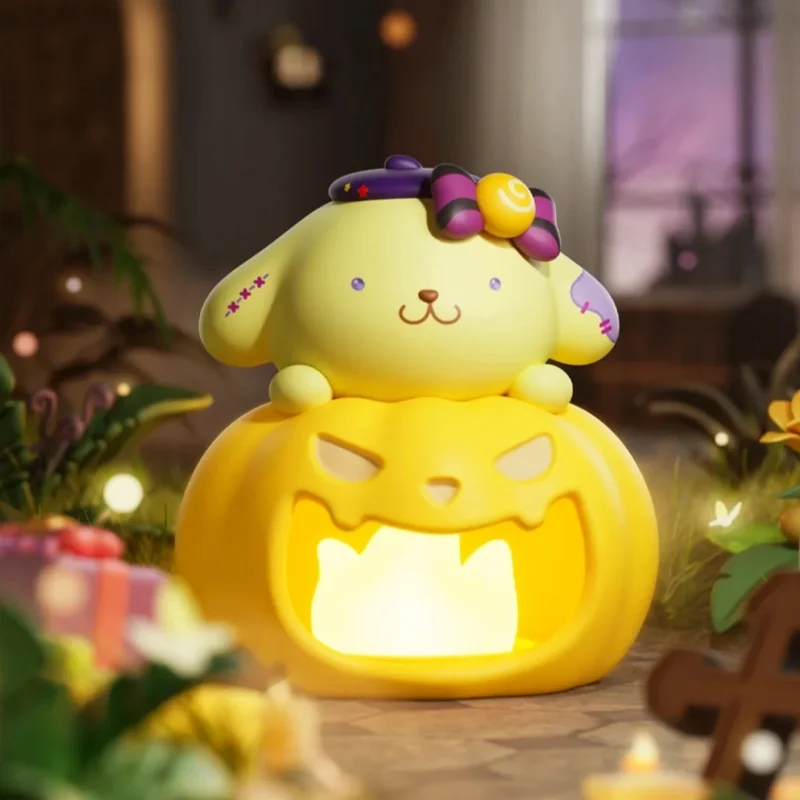 มินิโซ ซานริโอ ของแท้ ซีรีส์ Troublemaker โคมไฟกลางคืนรูปฟักทอง เฮลโล คิตตี้ คุโรมิ โปชาโกะ เมโลดี้ ของตกแต่ง ของเล่นเด็กผู้หญิง ของขวัญ