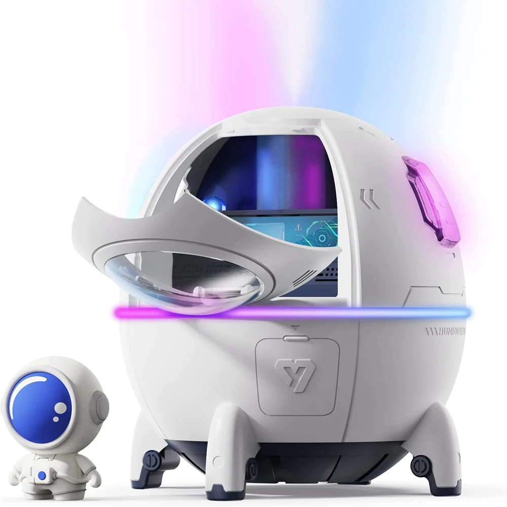 New Astronaut Air Humidifier 220ml With Night Light 1200mAh Battery Rechargeable Home Aroma Oil Diffuser Gift for Kids