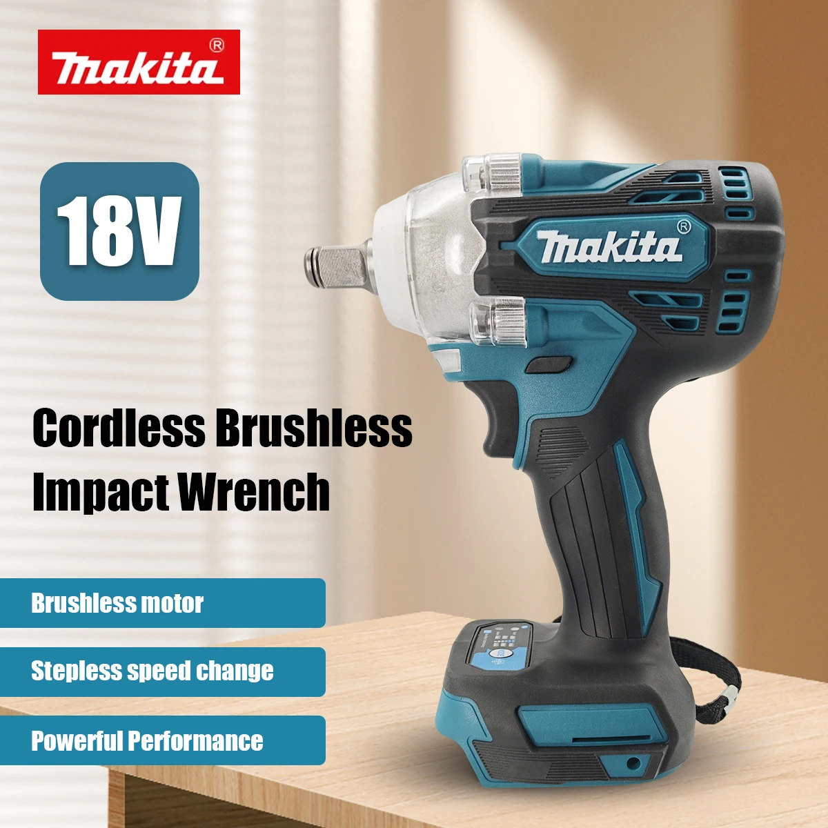 

Makita DTW300 Brushless Cordless Wrench High Torque Auto Repair Tool Set Lithium-ion Power Wind Cannon for Tire Removal