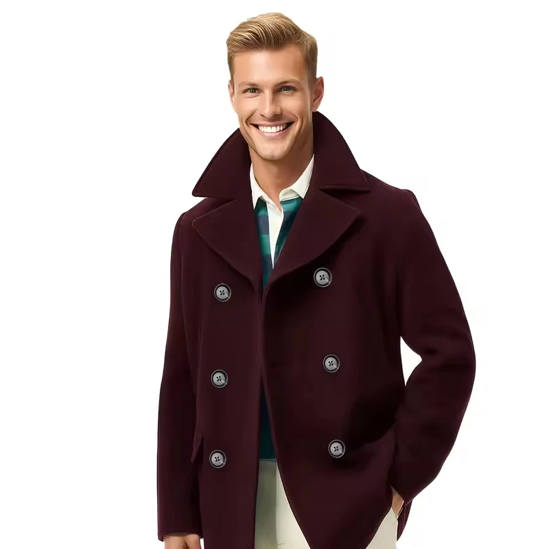 

Fashion Men Suit Coat Woolen Cloth Blazer Winter Warm Wide Lapel Boys' Suits Business Wedding Groom Prom Tailored Tuxedos