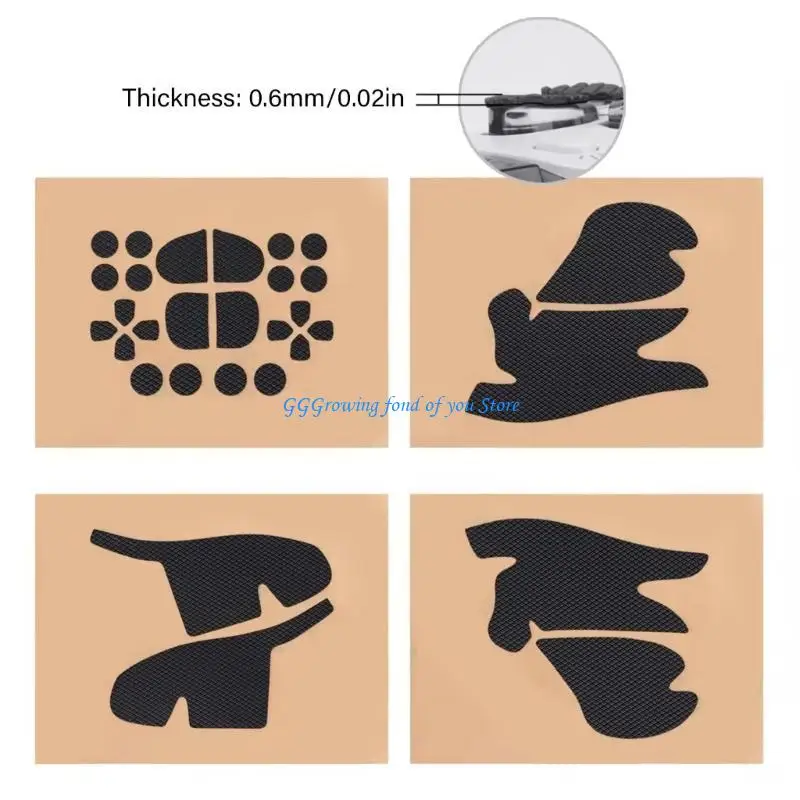 H9EB Black Silicone Grip Cover Anti Slip Case Stickers for P5 Controller Cut for Perfect Fit and Easy Cleaning