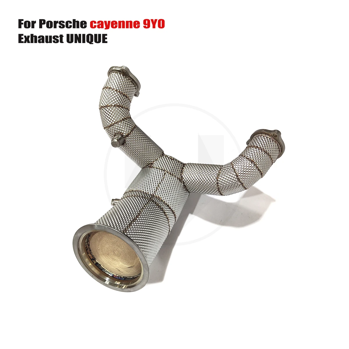 

UNIQUE For 2019+ Porsche cayenne 9Y0 E3 3.0T No light on downpipe With insulator downpipe With cat/without cat exhaust pipe