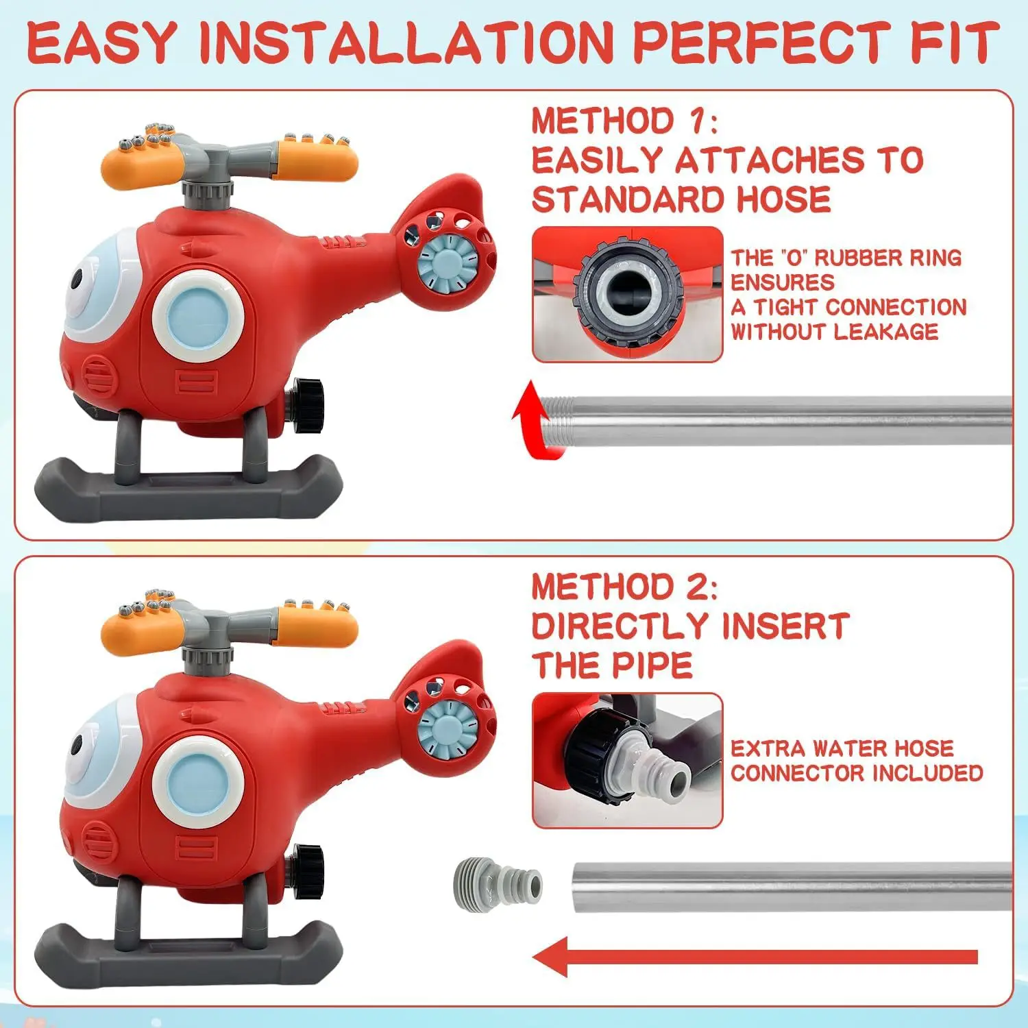 항공기 회전 스프링클러 야외 수영장 잔디 달팽이 놀이 장난감