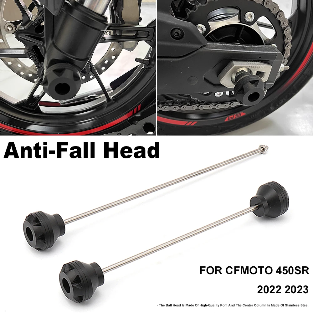 

Motorcycle Accessories For CFMOTO 450 SR 450SR 450sr 2022 2023 Front Rear Wheel Protect Anti-Fall Axle Protector Crash Slider