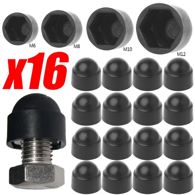 

4-16Pcs Dome Car Door Screw Protection Cap Cover Exposed Hexagon Plastic M6 M8 M10 M12 Bolt Nuts For Toyota Corolla Rav4 Yaris