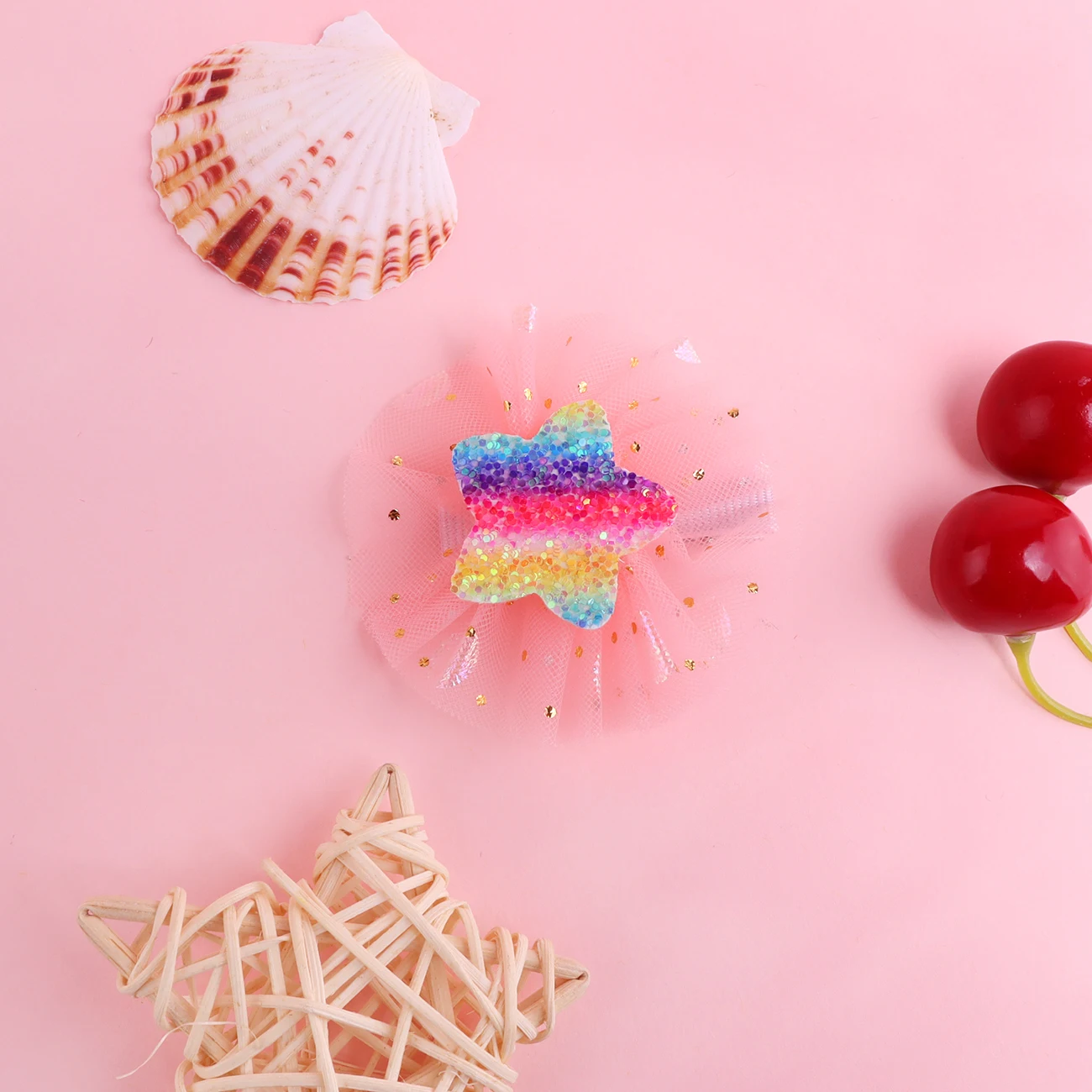 مشابك شعر سباركلي مصنوعة يدويًا للفتيات - 10 عبوات من مشابك الدانتيل ومشابك التمساح وأقواس الشعر اللطيفة للأطفال والرضع وإكسسوارات الشعر