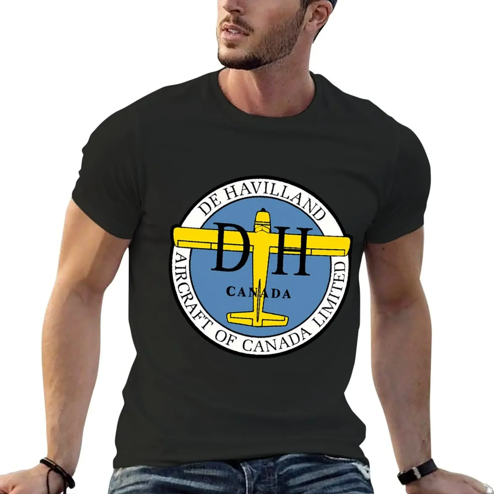 

De Havilland Canada Logo TShirt oversized t shirt custom shirt tops mens manga vintage anime clothes harajuku men's tshirts 2024